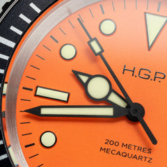 Montre de plongée Diver 200M Mecaquartz - Orange