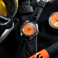 Montre de plongée Diver 200M Mecaquartz - Orange