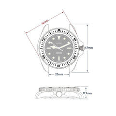 Diver 200M Mecaquartz Diving Watch - HGP - Dive Watches